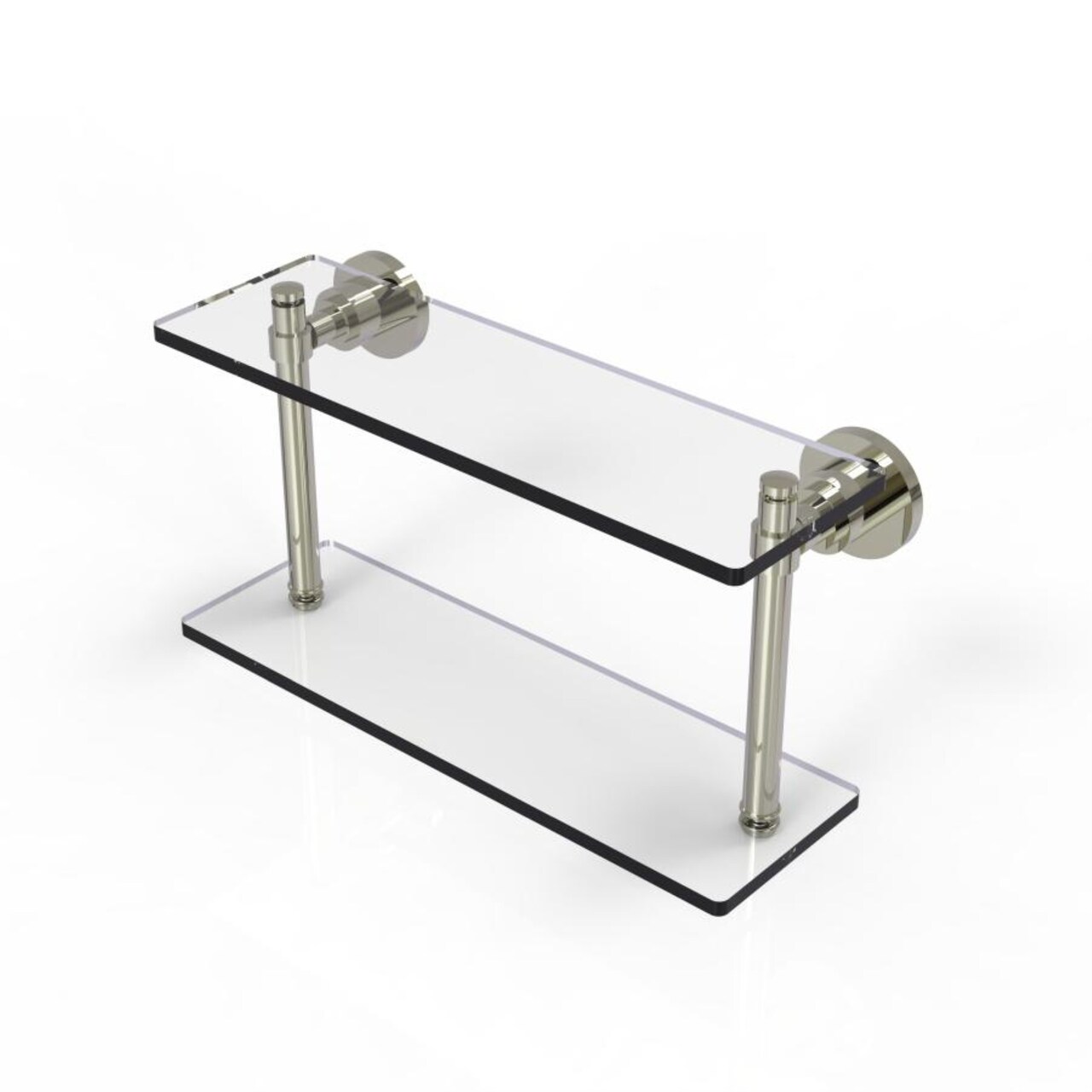 Washing Square Collection 16 Inch Two Tiered Glass Shelf - Ws-2/16-Pni